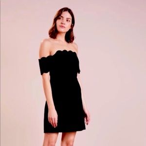 NWT Club Monaco Off the Shoulder Scalloped Dress